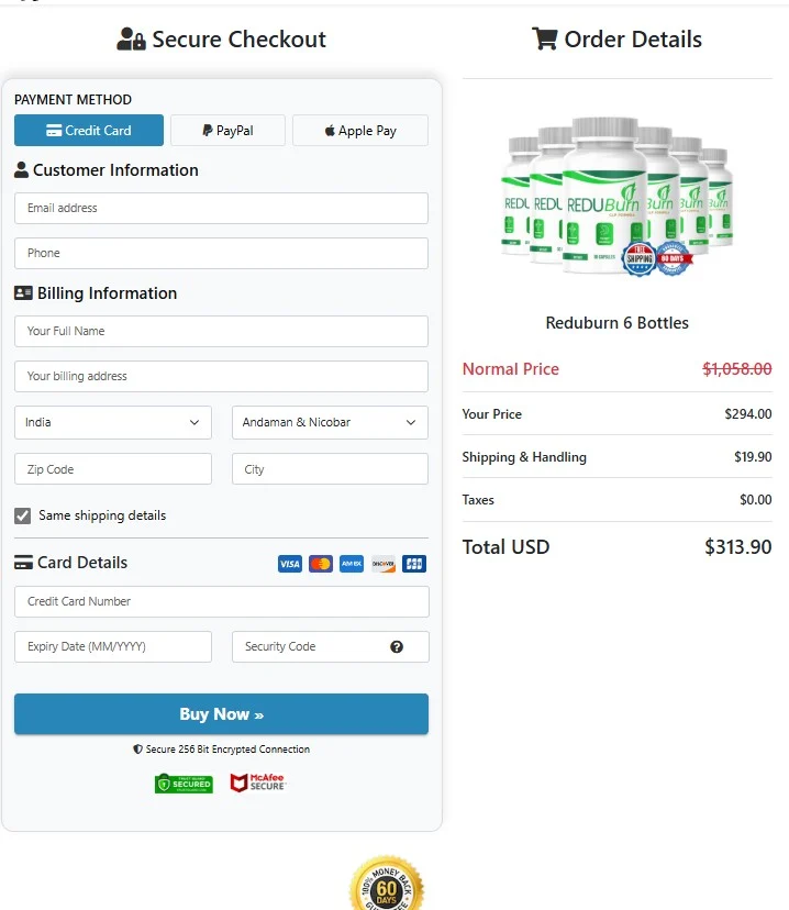 Secure Checkout Form